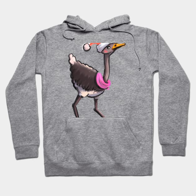 Cute Ostrich Drawing Hoodie by Play Zoo